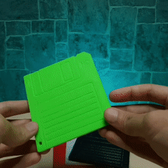 lv_0_20210326203253_1.gif Download free STL file Floppy Disk Micro SD Card Holder • 3D printable object, Dehapro
