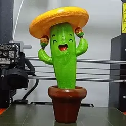 ezgif.com-gif-maker.gif STL file Mr. Happy Cactus・Template to download and 3D print