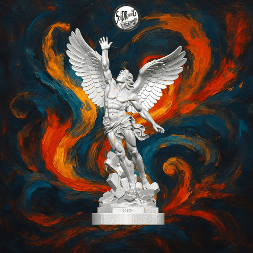 Winged Icarus Marble Statue – SoliDRawinGs SG4197