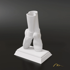 dance-recital-ballet-shoe-vase.gif STL file dance recital ballet shoe vase,dance vase・3D printable design to download