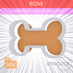 Bone~5in.gif STL file Bone Cookie Cutter 5in / 12.7cm・3D printing template to download