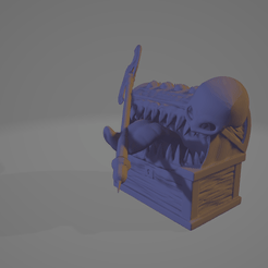 MimicBarbarianGif.gif Download file RPG Tabletop Mimic For 3D Printing Barbarian Class • 3D print design, Cascar3Don