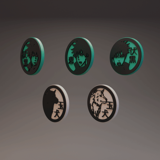 Fushiguro Megumi - Bundle - Keychain and Coin/Badge