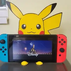 ezgif.com-video-to-gif-1.gif STL-Datei Nintendo Switch Pokemon Pikachu Halter Stand・3D-Druck-Idee zum Herunterladen