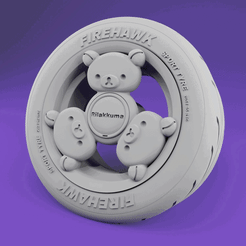 ezgif-3-2146cfd821.gif Fichier STL Rilakkuma style ours - Ensemble de roues pour modèles réduits - 18-20" - Jantes et pneus・Modèle pour imprimante 3D à télécharger, PixelSun