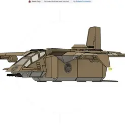 Goshawk-Cargo-360.gif 3D file Goshawk Multi-Role Dropship (shuttle, Cargo Hauler, APC, Bomber, Gunship, Tanker, Heavy Lift)・3D print design to download