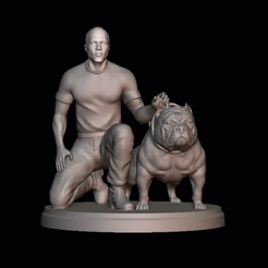 gif.gif STL file American Bully and its breeder・3D print model to download