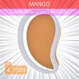 Mango~4.75in.gif Mango Cookie Cutter 4.75in / 12.1cm