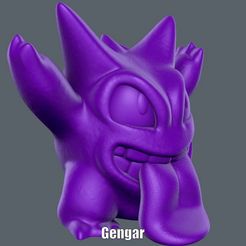 Gengar.gif STL-Datei Gengar (Einfacher Druck keine Unterstützung)・3D-Drucker-Vorlage zum herunterladen, Alsamen