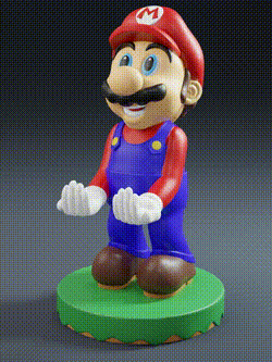 Super Mario cellphone and joystick holder - 3D model önizlemesi