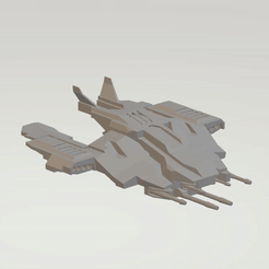 Imperium-Cybran-Experimental-Tech1.gif STL file Cybran Imperium Advanced Gunship Tech1・3D printer design to download