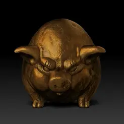 Pig.gif Angry Boar sculpture -pig 3D print model