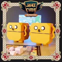 jake-cube.gif JAKE CUBE / SUPPORT DE DÉS / 4 DÉS GRATUITS / ADVENTURE TIME