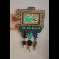 aaa.gif Archivo STL llavero soporte lacoste・Design para impresora 3D para descargar