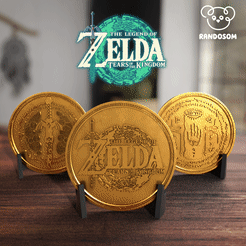 video.gif STL file The Legend of Zelda Tears of the Kingdom - Moneda・3D print design to download
