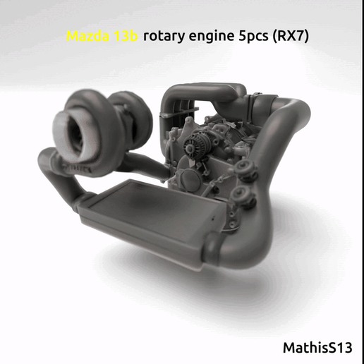 13B Engine Kit for Mazda RX-7 – Scale 1/1, 1/10, 1/24