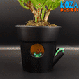 SWP-01.gif STL file Serpentine Oasis, a self watering planter・3D printable model to download