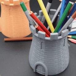 1.gif Файл STL Pencil holder・3D модель для печати скачать, Hom_3D_lab