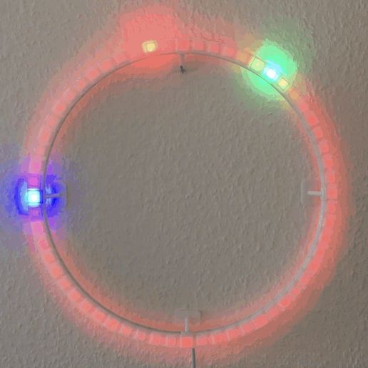 Relógio LED redondo Wi-Fi