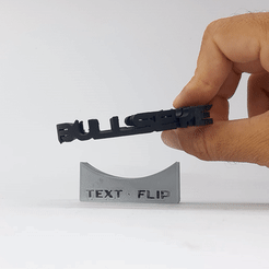 ezgif.com-crop.gif Free STL file Text Flip - Bullseye Board・3D printable model to download