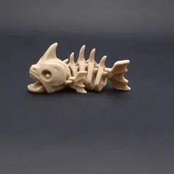 gif.gif Flexi Piranha Fish Skeleton Print In Place