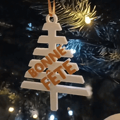 02-1.gif STL file Christmas decoration (Happy Birthday)・3D print model to download