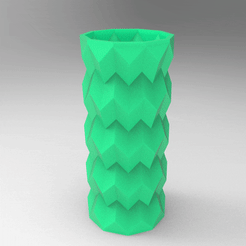 untitled.1770.gif STL file FLOWERPOT ORIGAMI FACETED ORIGAMI PENCIL FLOWERPOT・3D print object to download