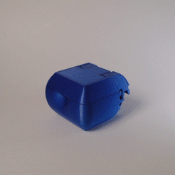 geared-case.gif Скачать файл STL Печатная коробка с зубчатыми петлями • Образец с возможностью 3D-печати, KaziToad