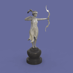 ezgif.com-gif-maker-3.gif Fichier STL Sculpture d'archer・Modèle à imprimer en 3D à télécharger, HomerMau