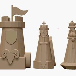 chess1~1.gif Free 3D file MEDIEVAL CHESS・3D printing idea to download, ALTRESDE