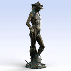 untitled.2129.gif Archivo STL gratis El David de Donatello con la cabeza de Goliat・Modelo de impresión 3D para descargar