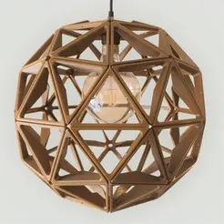 ONOFF.gif STL file Geodesic Sphere Lamp Shade・3D printing model to download