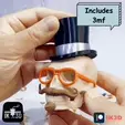 ezgif.com-optimize-2.gif Skull Distinguished With Top Hat Moustache and Glasses