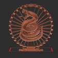 01.gif Snake - Suspended 3D - No Support - Thread Art STL