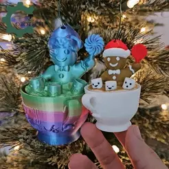 twistygingerman.gif Twisty Gingerbread Man In A Cup Ornament by Cobotech, Regalo de Navidad, Regalo de Cumpleaños, Decoración de Escritorio, Adorno Único