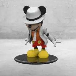 Mickey1.473.gif Archivo 3D Mickey Mouse Michael Jackson Pose STL・Objeto para impresora 3D para descargar