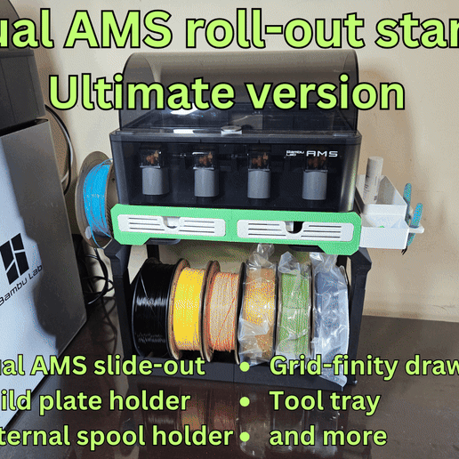 DUAL AMS 1  AND/OR AMS 2 PRO SIDEKICK STAND - 3D model önizlemesi