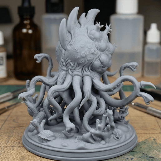 Gorr'math, The Thousand Maws - Eldritch Aberration & Deep Beholder | RPG Boss Miniature