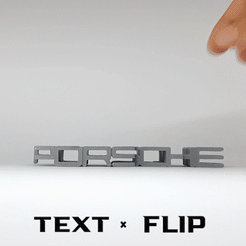 Q SDR SoH TEXT « FLIP Archivo STL Voltear el texto - Porsche 911・Objeto imprimible en 3D para descargar, master__printer