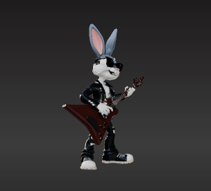 🐇 Rockstar Rabbit Figurine - Heavy Metal Hare with Guitar・ STL File for ...