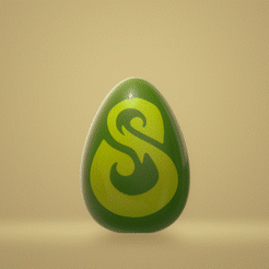 OeufDofusEmeraudeGIFF.gif Free STL file Egg Dofus Emerald / Egg Dofus Emerald・3D printer model to download
