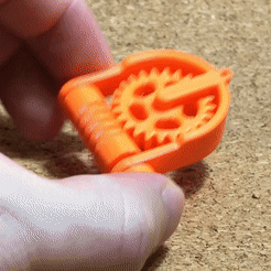 Keychain-WormGear.gif STL file Keychain - Worm Gears (Print-in-Place)・3D print model to download, MaquinaES