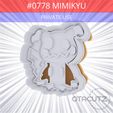 0778_Mimikyu_PRIVATE_USE_CULTS3D_OTACUTZ.gif Archivo STL gratis #0778 Cortador de galletas Mimikyu / Pokémon・Diseño imprimible en 3D para descargar