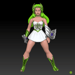 shera.gif 3D file Sexy girl Motu stile action figure・Design to download and 3D print