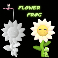 Cod374-Flower-Frog.gif Файл 3D Цветочная лягушка・Модель для загрузки и 3D печати