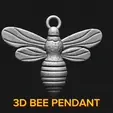 BEE_3DPRINTABLE.gif BEE 3D PENDANT - 3D PRINT