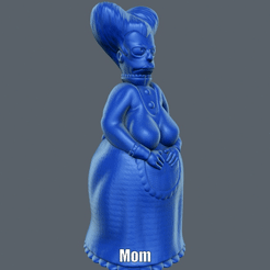 Mom.gif Download free STL file Mom (Easy print no support) • 3D printer template, Alsamen