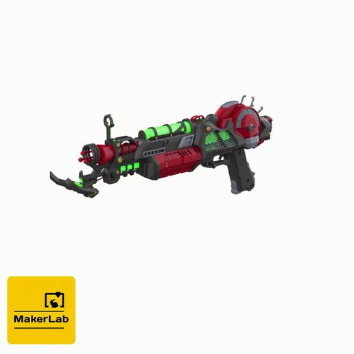 GIF_720x720.gif Ray Gun Mark II - CoD - Modèle 3d imprimable - STL + OBJ + CAD bundle - Usage commercial