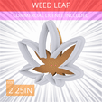 Weed_Leaf~2.25in.gif Резак для печенья "Листья травы" 2,25 дюйма / 5,7 см