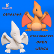 Dragon.gif Dinosaur Pterodactyl Open Wings